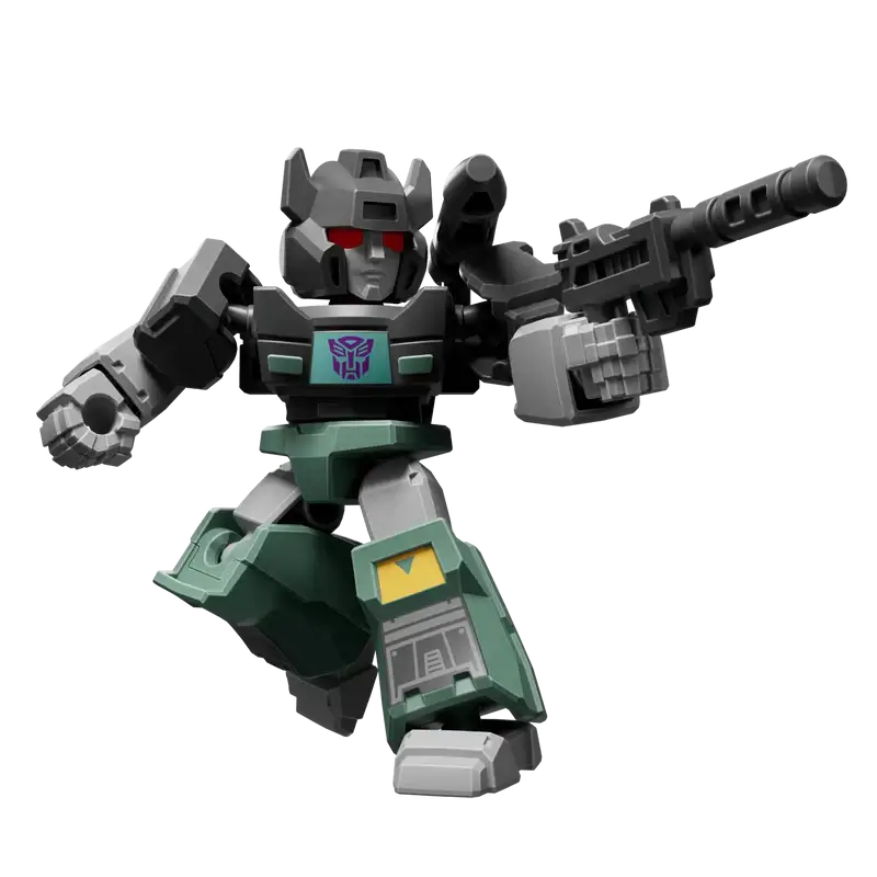 Transformers Shattered Glass Sideswipe robot toy with a black and turquoise color scheme