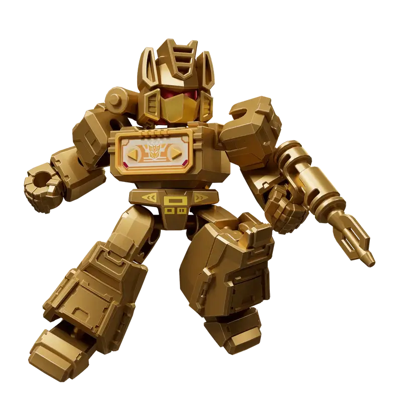 Transformers Soundwave robot toy figure in all gold color scheme