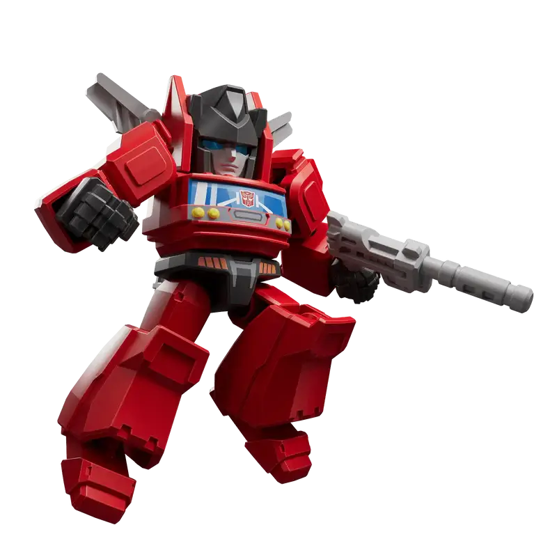Transformers Inferno in red and black color scheme robot toy figure