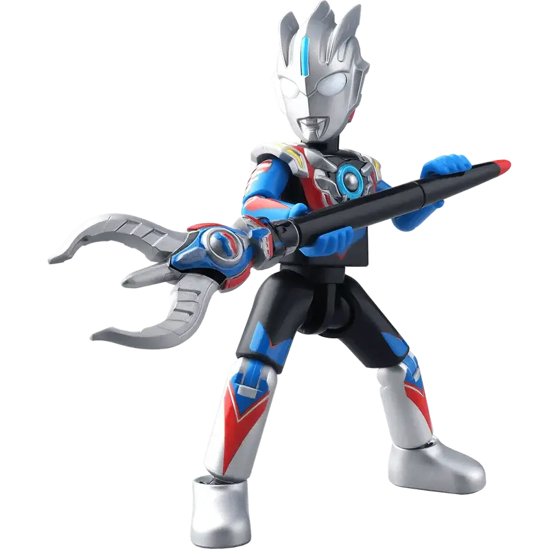 Ultraman Orb Hurricane Slash toy figure of a superhero character holding a staff