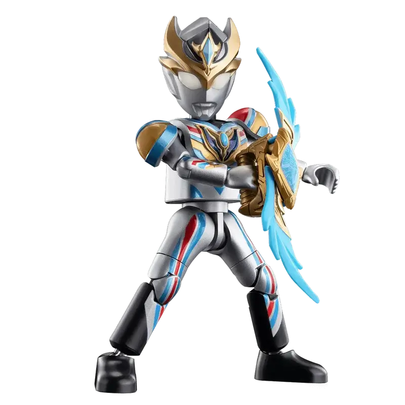 Ultraman Terraphaser toy figure with metallic armor and a sword
