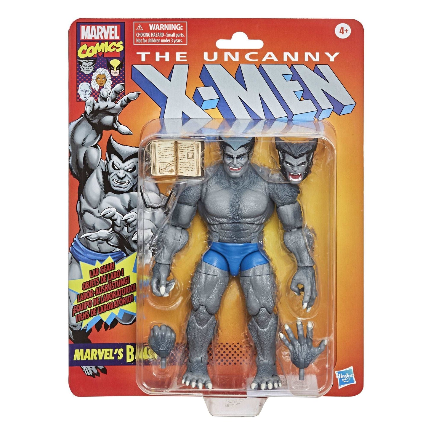 Marvel Legends Retro Collection Henry McCoy Grey Beast front of card