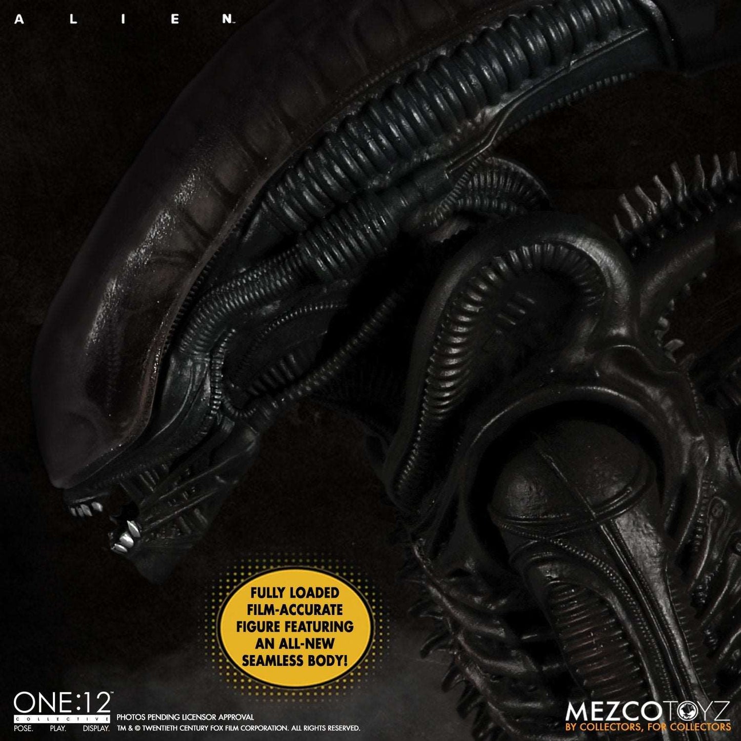 mezco one twelfth collective alien big chap figure headshot