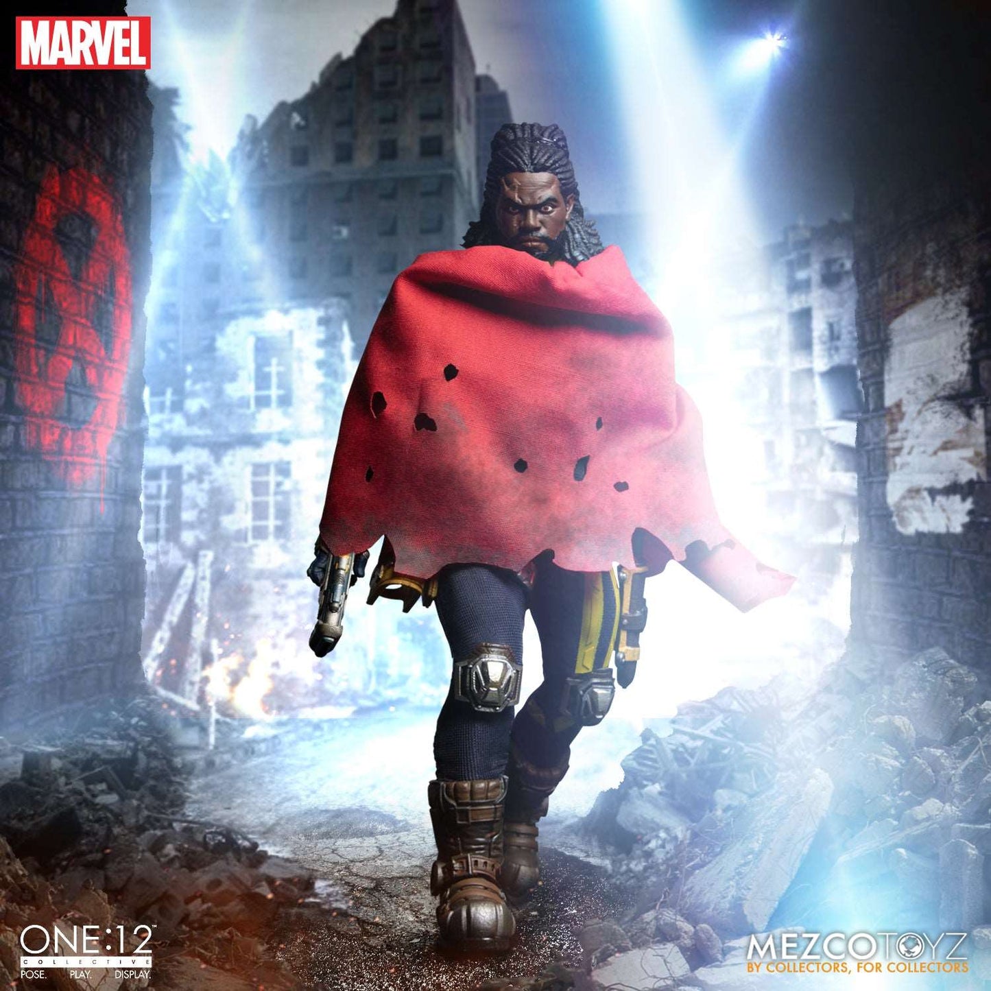 mezco one twelfth bishop the last x-man figure with tattered cloak
