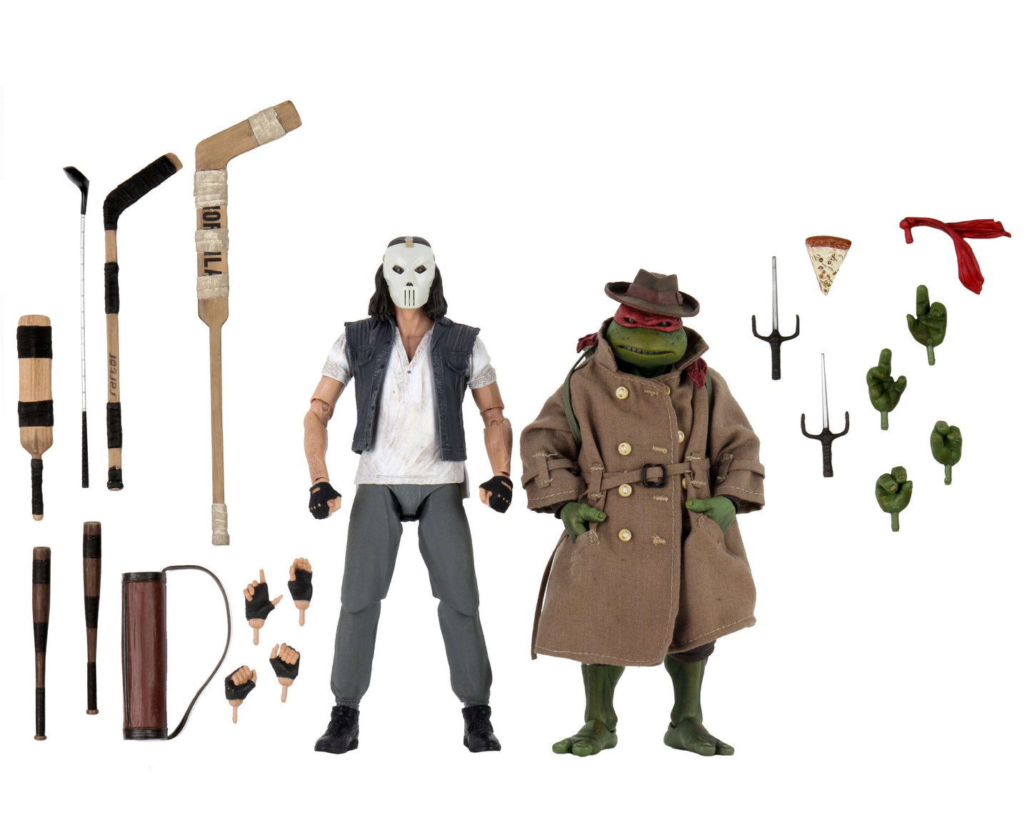 NECA Teenage Mutant Ninja Turtles 90'S Movie Casey Jones & Raphael in Disguise - 2-pack figures and accessories