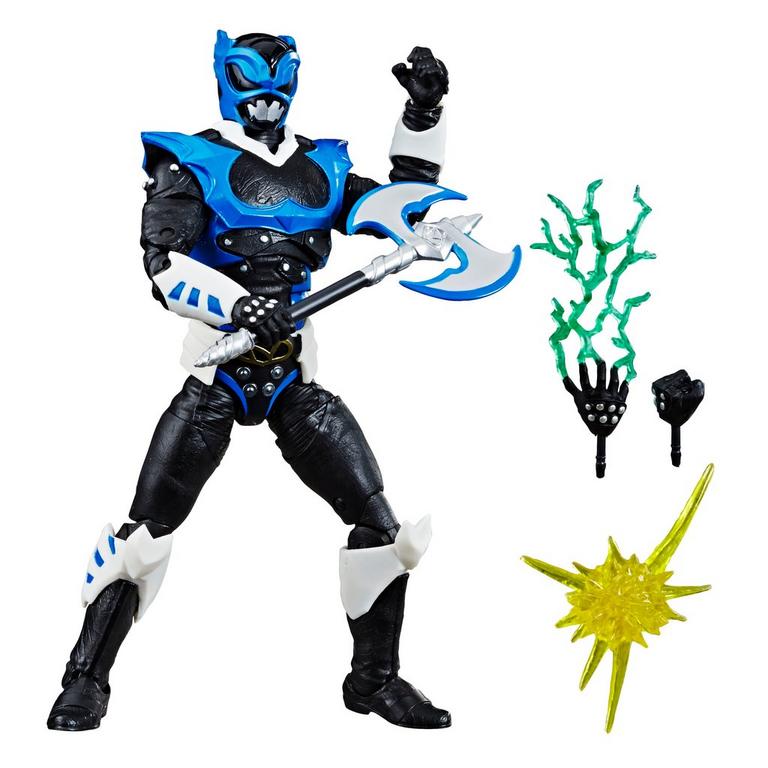 Hasbro Power Rangers In Space Psycho Blue Ranger Lightning Collection figure and accessories