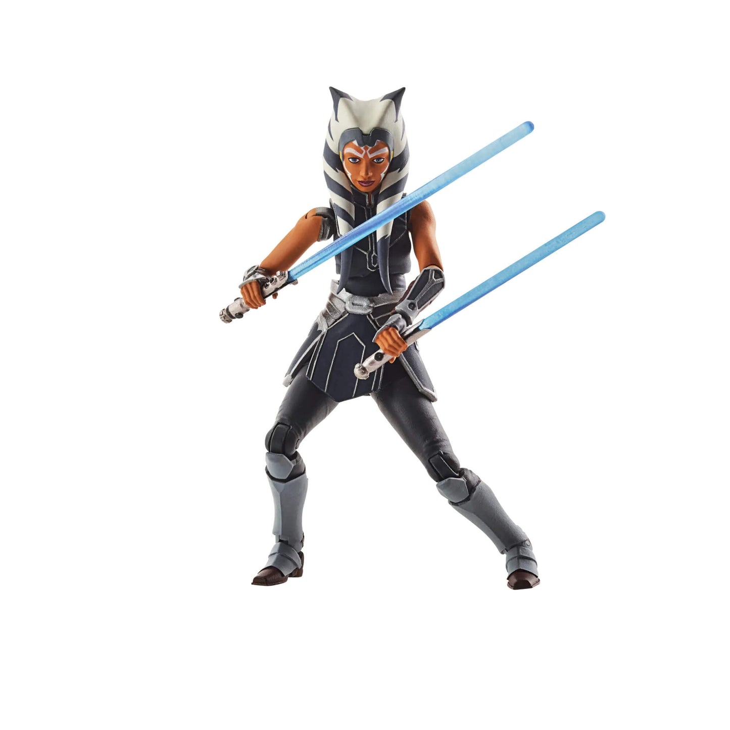 Star Wars Clone Wars The Vintage Collection Ahsoka Tano Mandalore wielding dual blue lightsabers