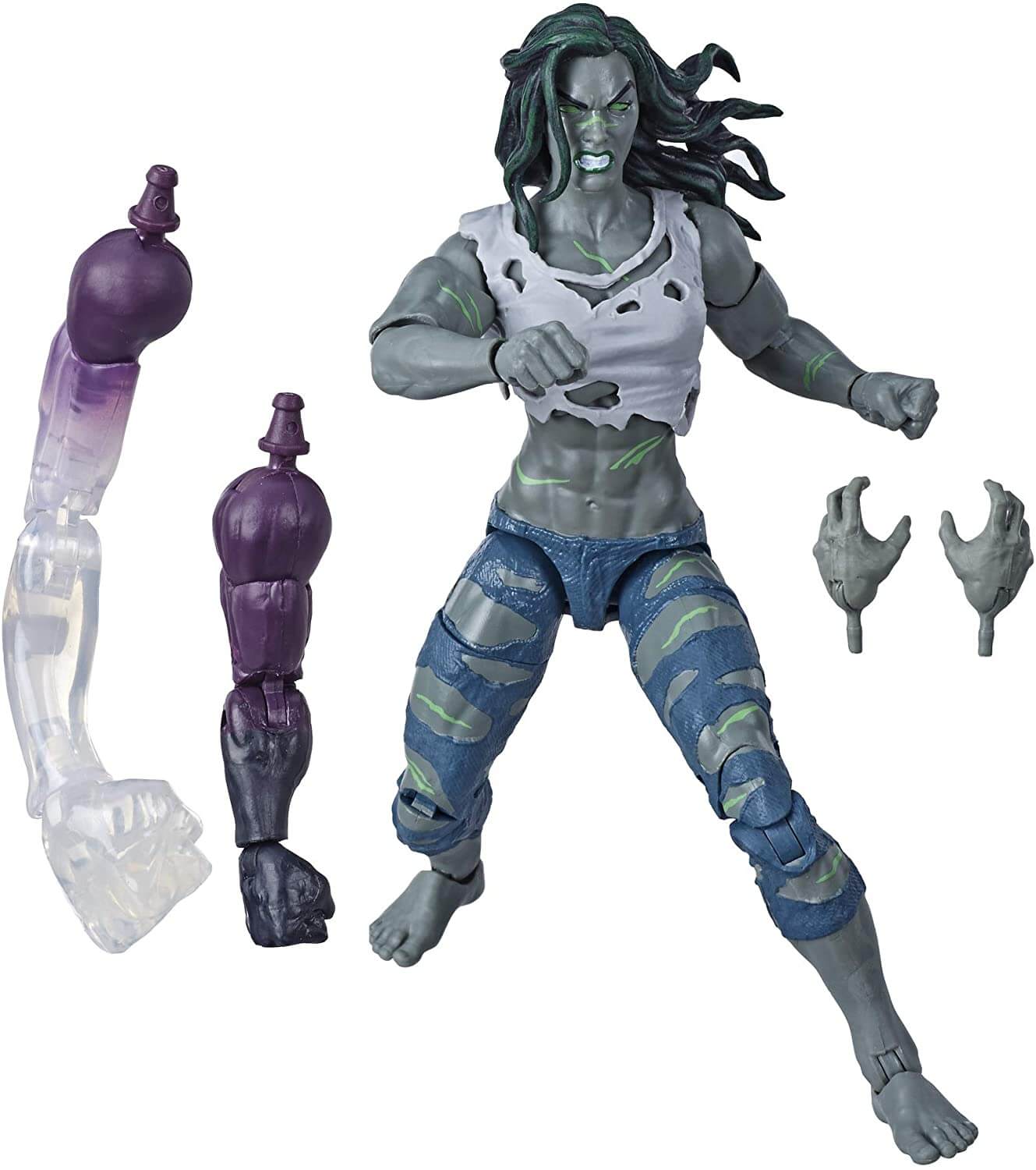 hasbro marvel legends series fantastic four she-hulk with accessories