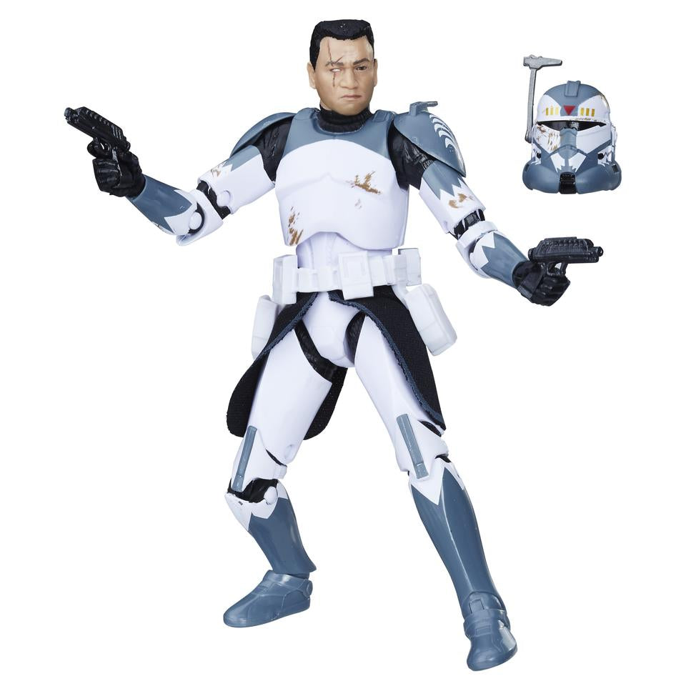 Hasbro Star Wars The Black Series Clone Wars Clone Commander Wolffe figure and accessories