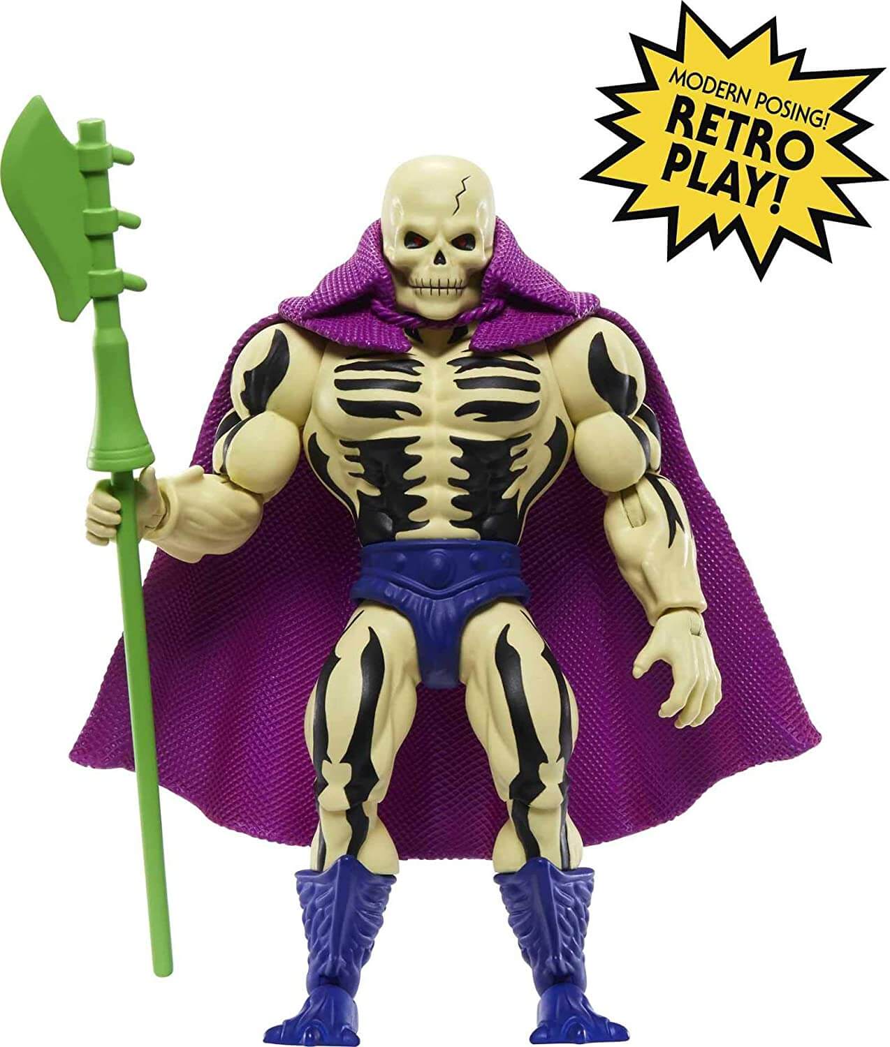 mattel masters of the universe origins retro scare glow figure with staff