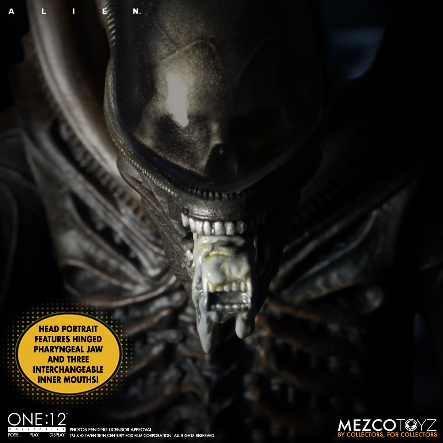 mezco one twelfth collective alien big chap figure extended jaw