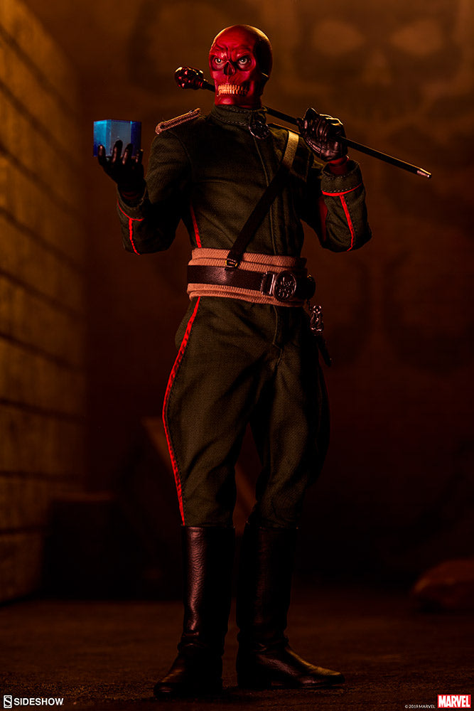 Sideshow exclusive Marvel Red Skull Sixth Scale Figure with cosmic cube