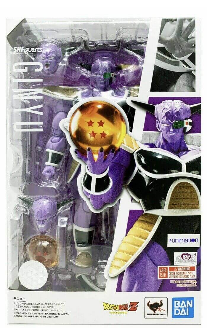 tamashi nations bandai spirits sh figuarts dragon ball z captain ginyu action figure front of package