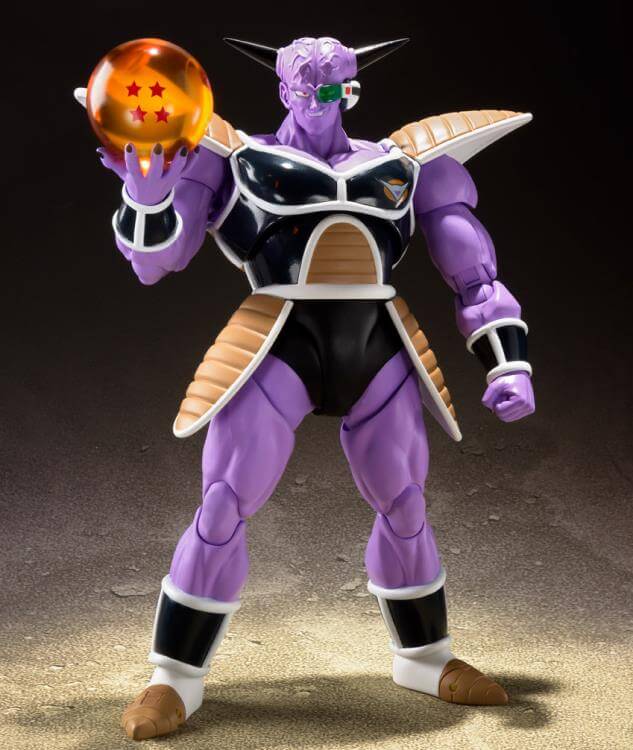 tamashi nations bandai spirits sh figuarts dragon ball z captain ginyu action figure holding 4 star dragon ball
