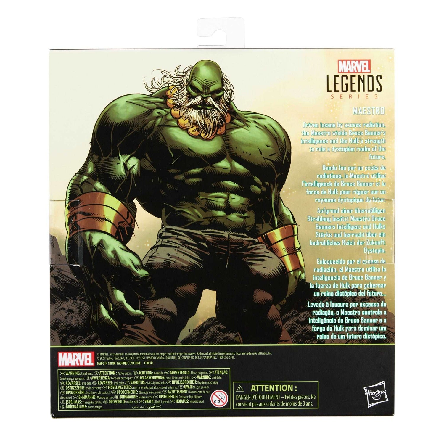 Marvel Legends Deluxe Maestro action figure back of box packaging