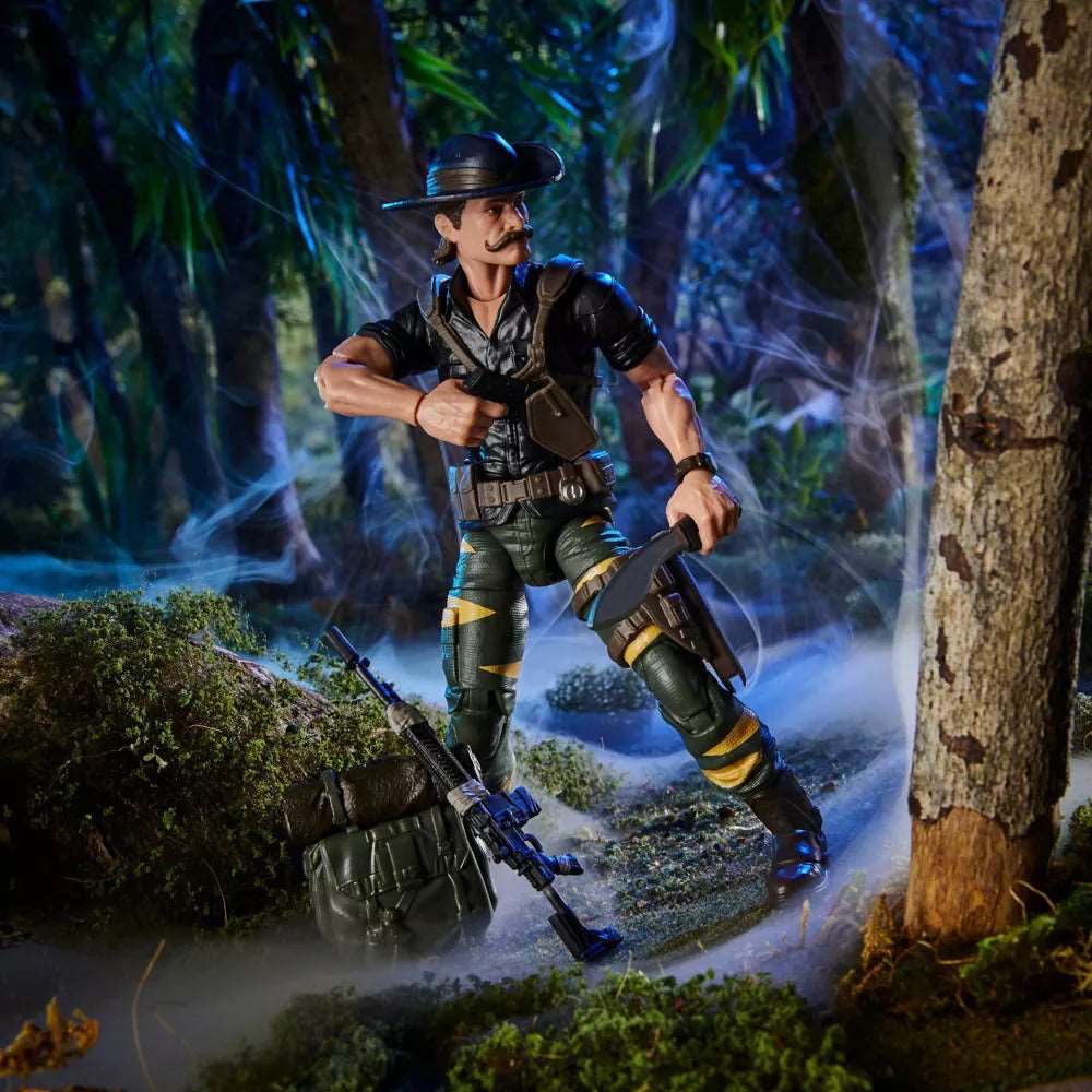 GI Joe Classified Series Tiger Force Recondo action figure holding machete and pistol