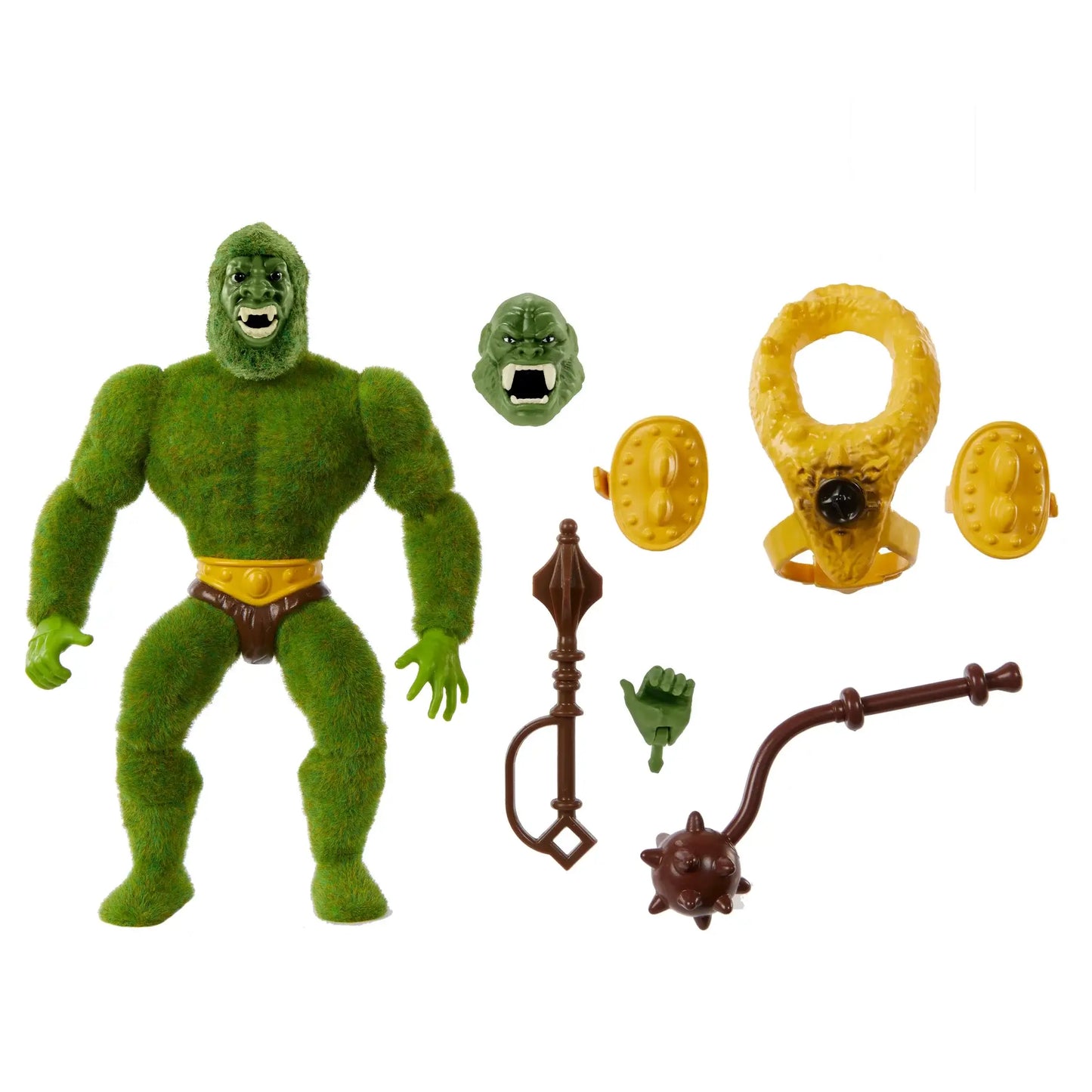 Masters of the Universe Origins Action Figure Moss Man Flocked withacessories extra headsculpt armor weapons