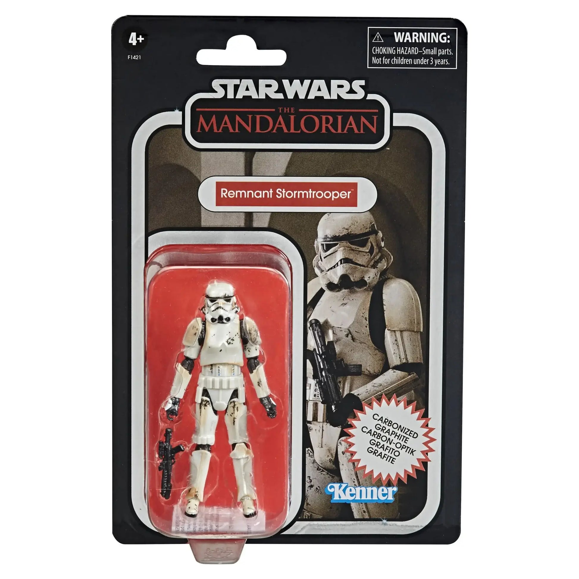 Star Wars The Vintage Collection Carbonized Remnant Stormtrooper action figure front of packaging