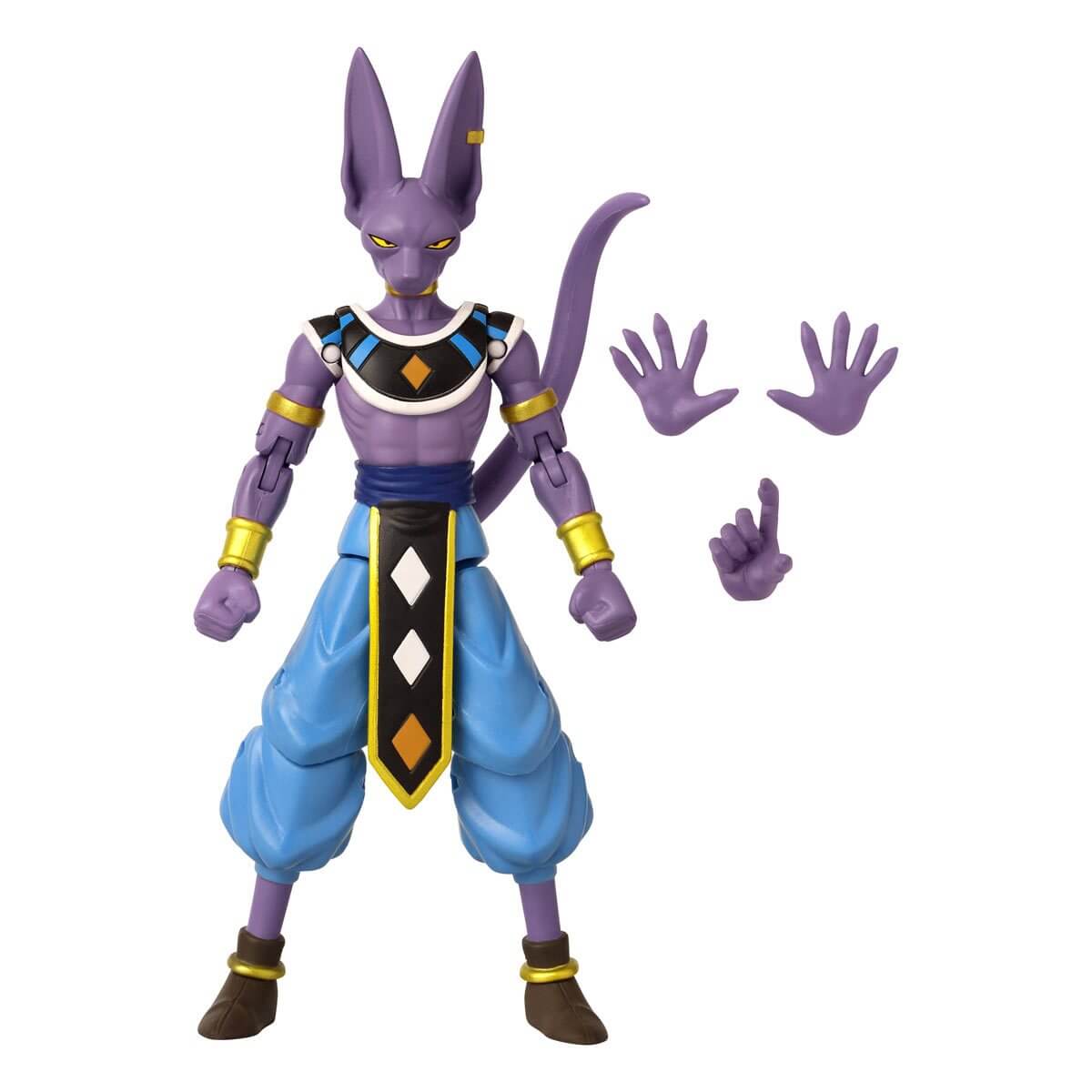 bandai namco dragon ball super dragon stars beerus version 2 action figure with accessories