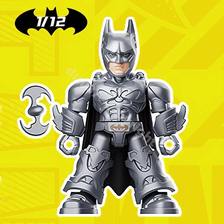 blokees dc heroes defender 1995 Batman figure with silver suit and silver batarang accessory
