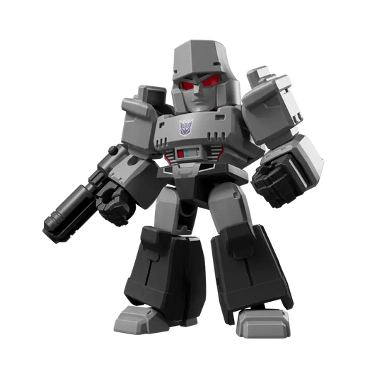 Transformers Megatron toy robot figure with a gray and black color scheme and cannon on the arm