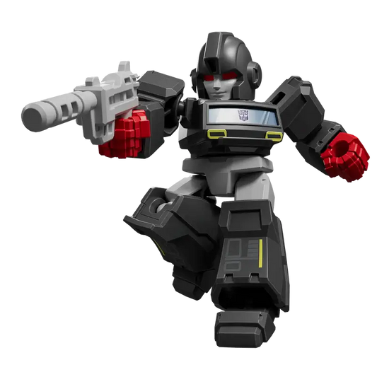 Transformers Shattered Glass Ironhide toy robot figure with gray and black color scheme with red hands