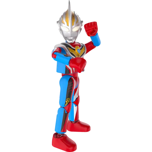 Ultraman Gaia Super Supreme Version toy figure with red, blue, and silver colors