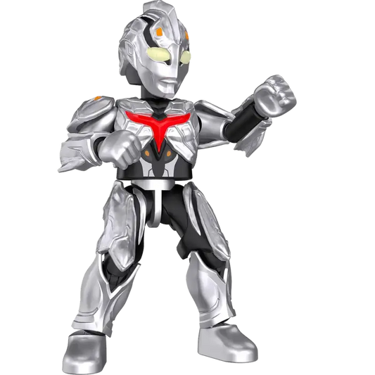 Ultraman The Next Anphans toy figure of a robot with silver, black, and red armor
