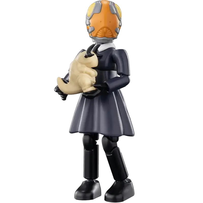 Alien Pitt Yuko & Eleking (Elly) Larva Toy figure with a unique design