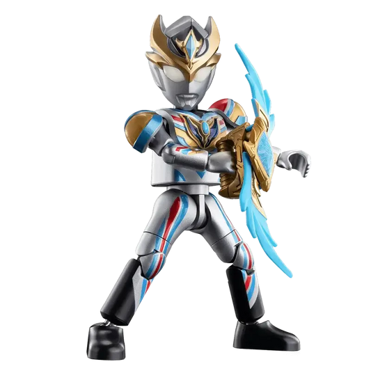 Ultraman Terraphaser toy figure with metallic armor and a sword 