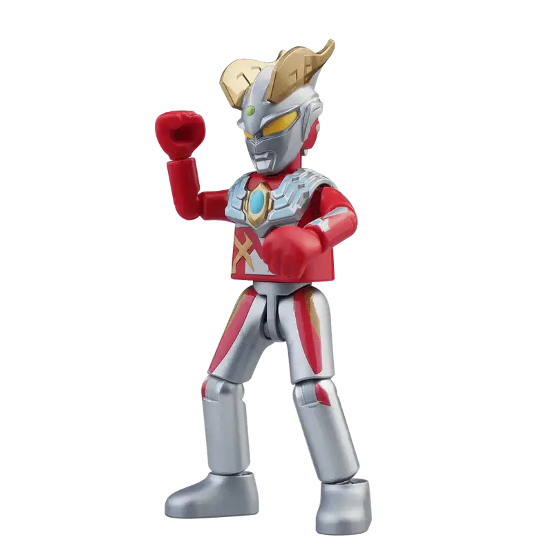 Ultraman Strong Corona Zero toy figure of a superhero in red and silver costume