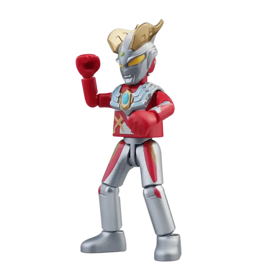 Ultraman Strong Corona Zero toy figure of a superhero in red and silver costume