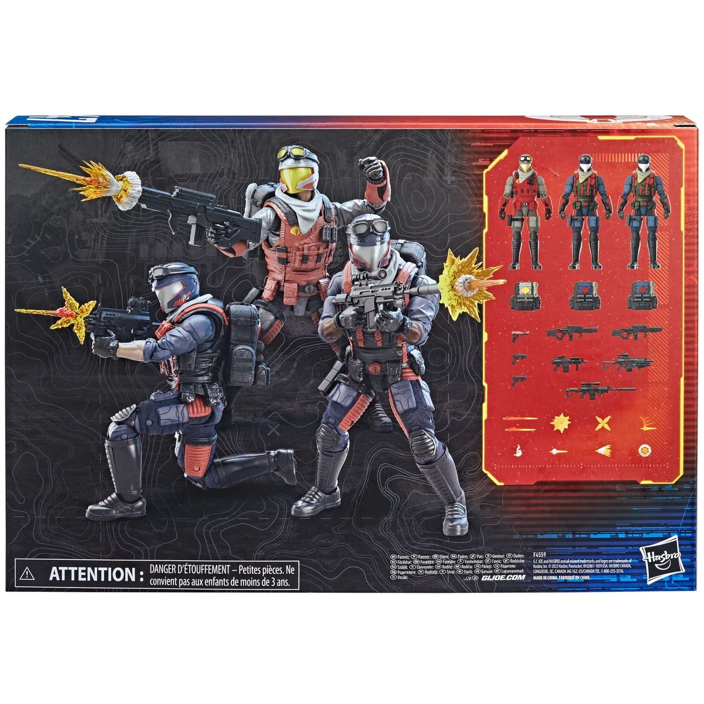 Hasbro G.I. Joe Classified Series Cobra Viper Officer & Vipers Action Figures back of packaging