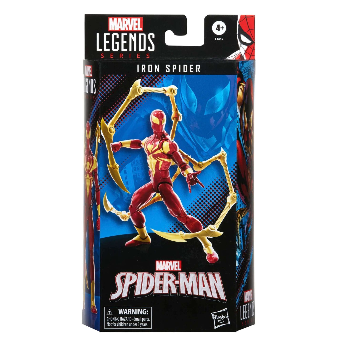 hasbro marvel legends civil war comic iron spider figure packaging front