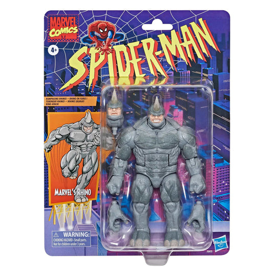 hasbro marvel legends retro rhino figure packaging front