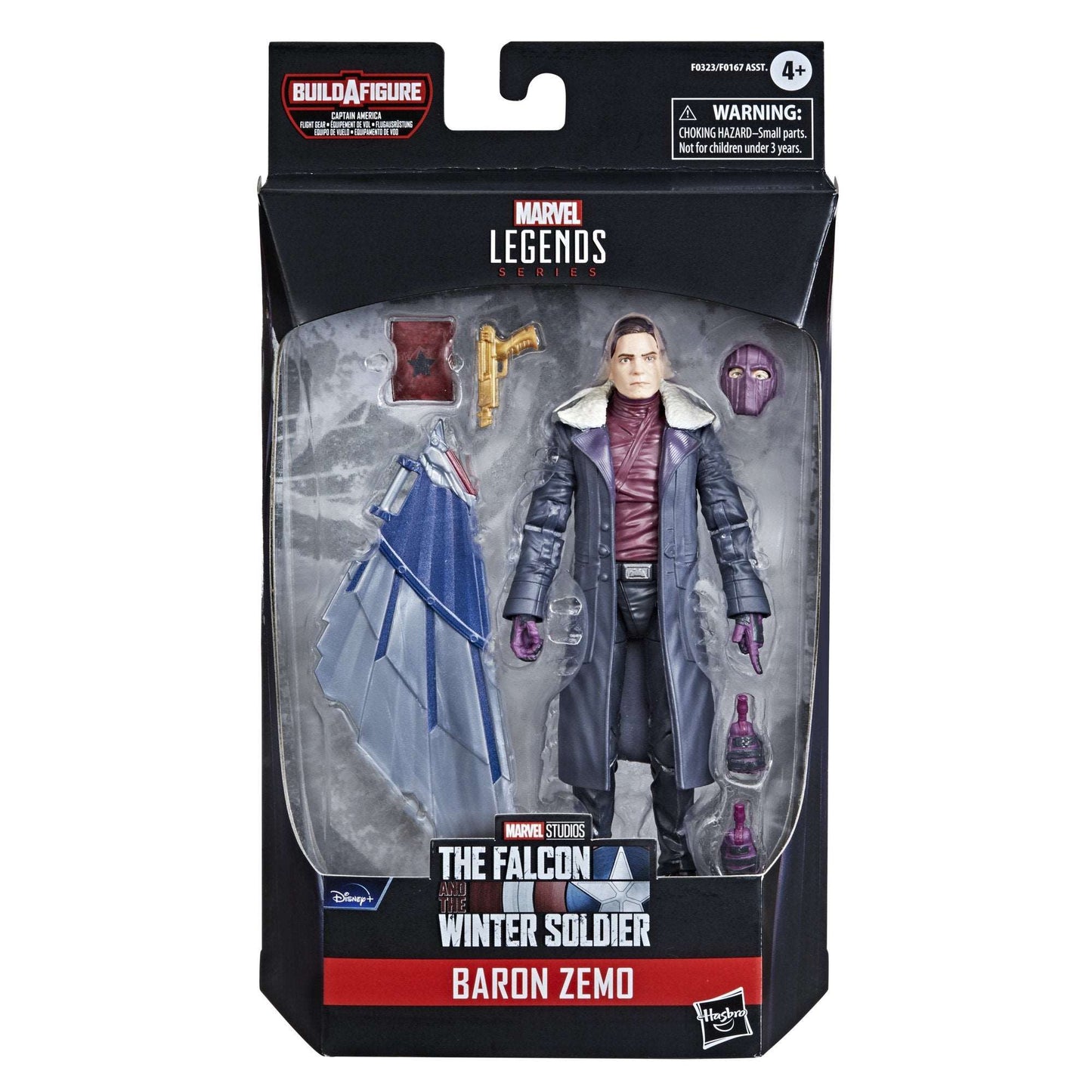 Hasbro Marvel Legends Series Disney+ Avengers Falcon and the Winter Soldier Baron Zemo in box package