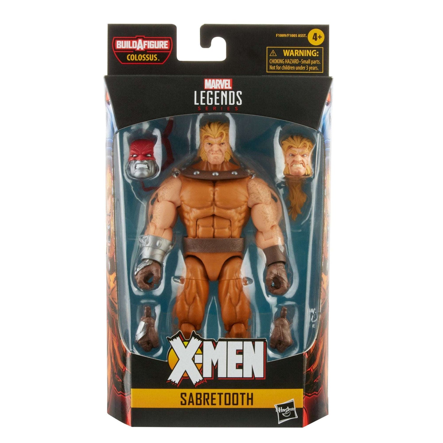 Hasbro Marvel Legends Series X-men Age of Apocalypse Sabertooth figure in packaging front of box