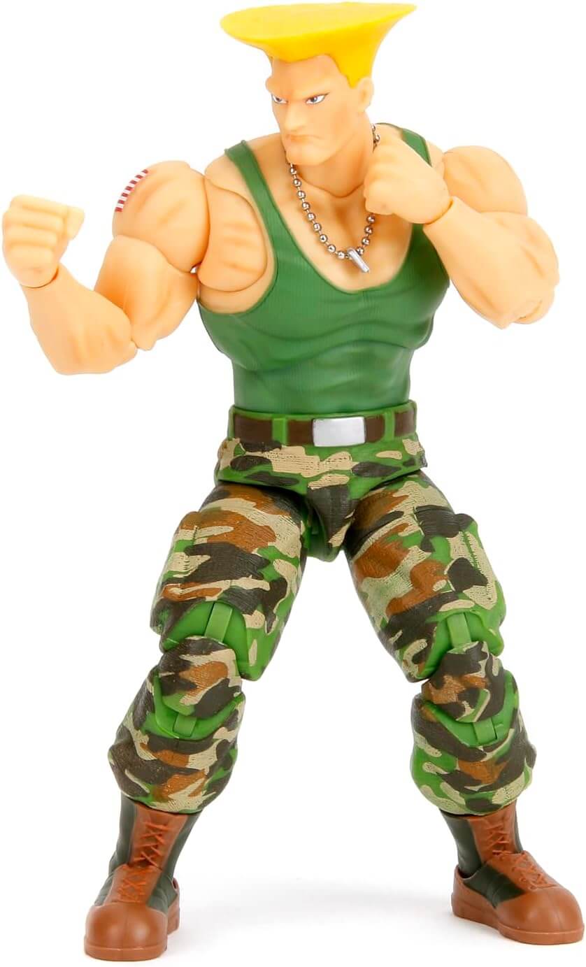 jada toys ultra street fighter 2 the final challengers guile action figure in fighting stance
