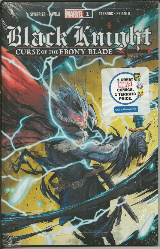 marvel comics black knight curse of the ebony blade issue 1 walmart comic 3 pack