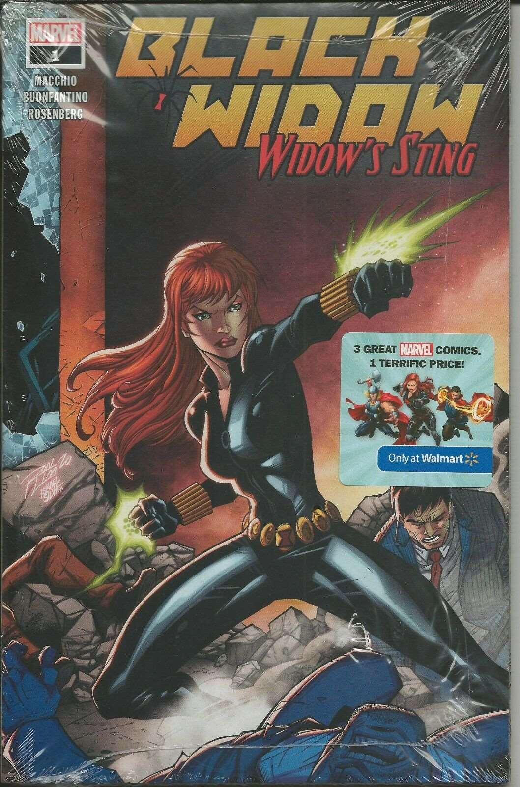 marvel comics black widow: widows sting issue 1 walmart comic 3 pack