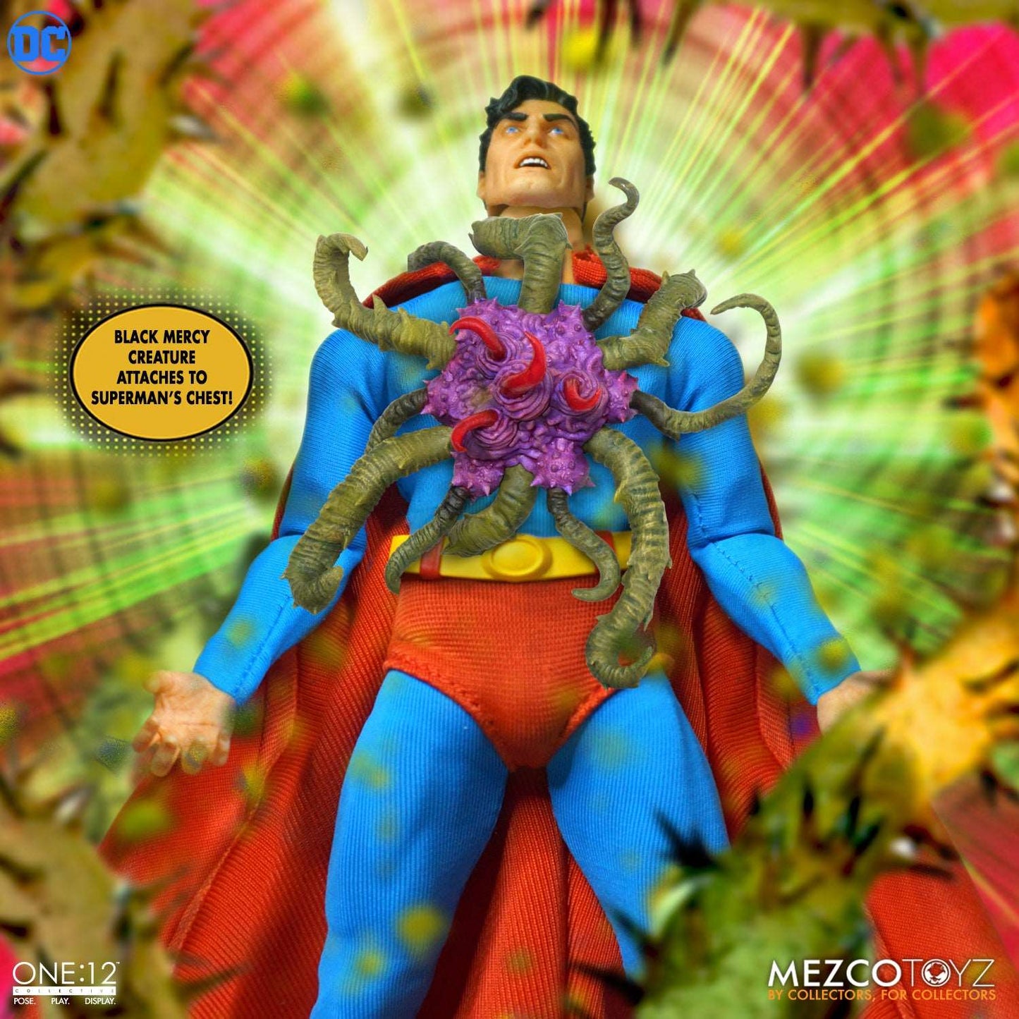 mezco one twelfth collective superman man of steel edition figure black mercy accessory