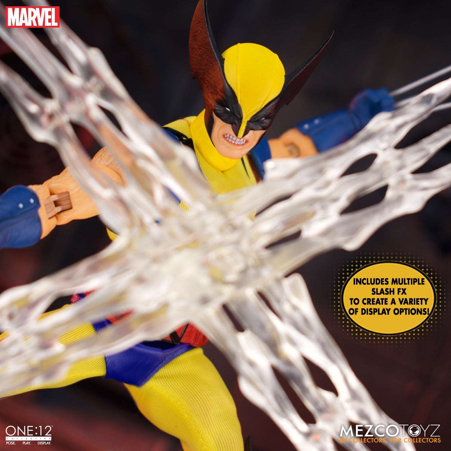 mezco one twelfth collective wolverine steel edition includes multiple slash effects