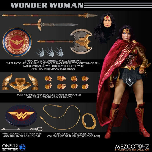 Mezco One:12 DC Universe Wonder Woman figure and accessories