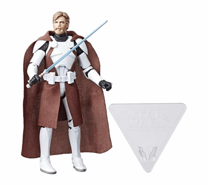 Star Wars The Black Series Clone Commander Obi-Wan Kenobi Toy Action Figure with base
