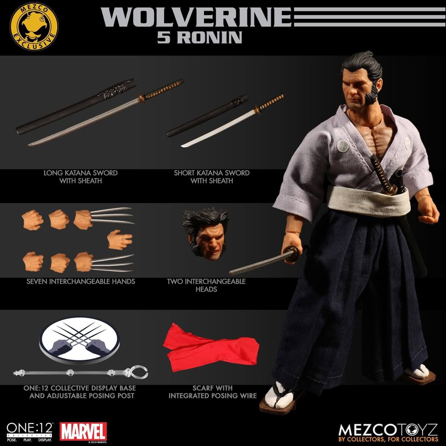 Mezco One:12 Collective Wolverine 5 Ronin