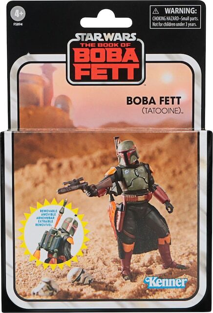 Hasbro Disney Plus Book of Boba Fett Star Wars The Black Series Boba Fett Tatooine action figure in Kenner retro packaging