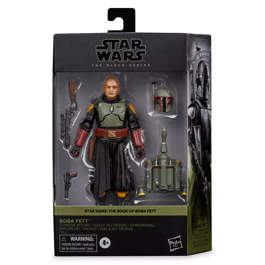 Hasbro Disney Plus Book of Boba Fett Star Wars The Black Series Boba Fett Throne Room action figure front of packaging