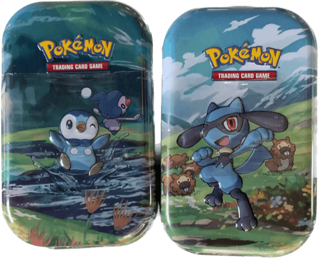 Pokemon Mystery Box modern mini tin with lucario on the front