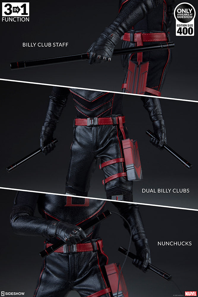 Daredevil: Shadowland Sixth Scale weapons billy club staff, dual billy clubs, nunchucks