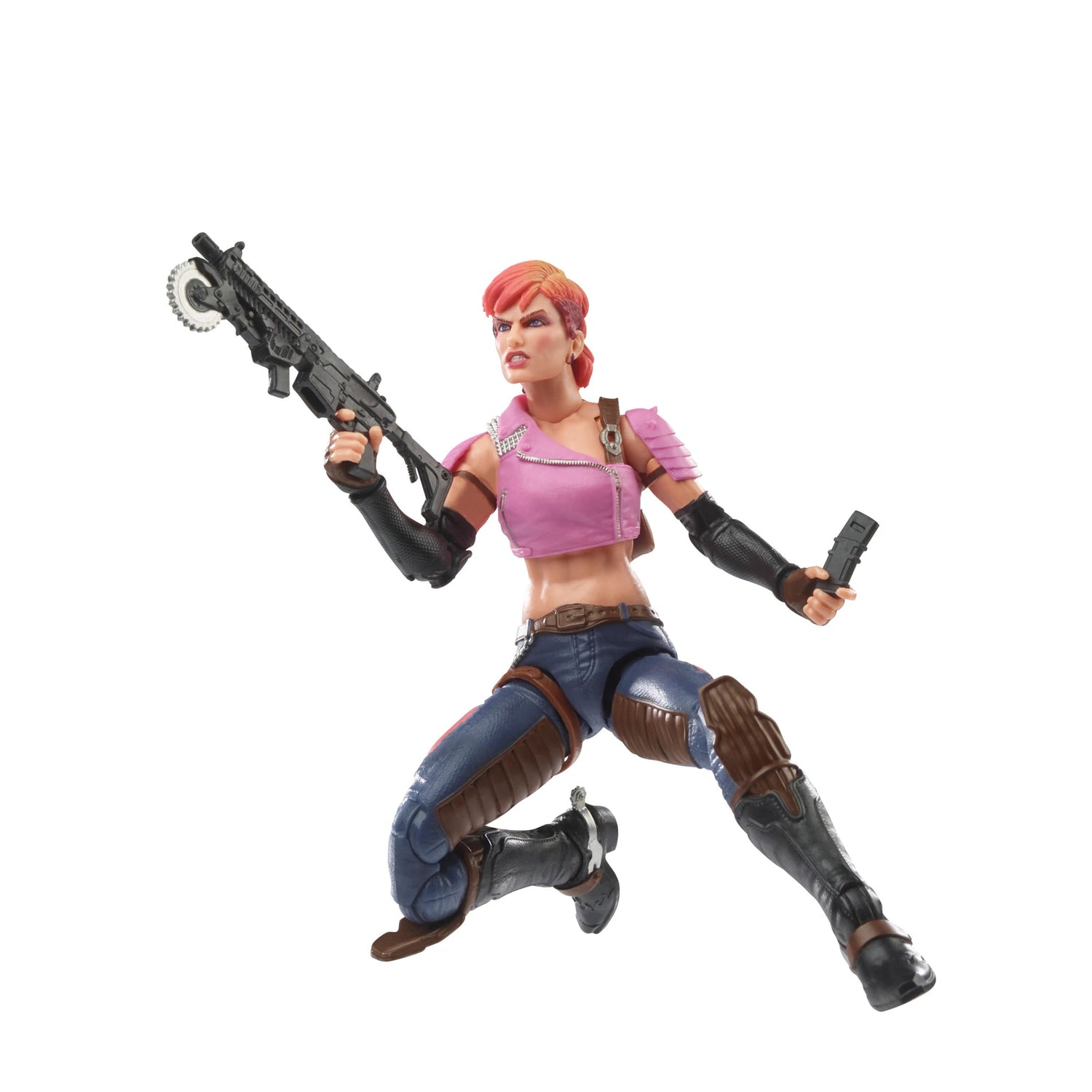 hasbro gi joe classified series zarana dreanok action figure crouched pose with gun